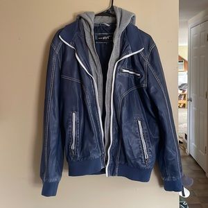 Blue Leather Jacket